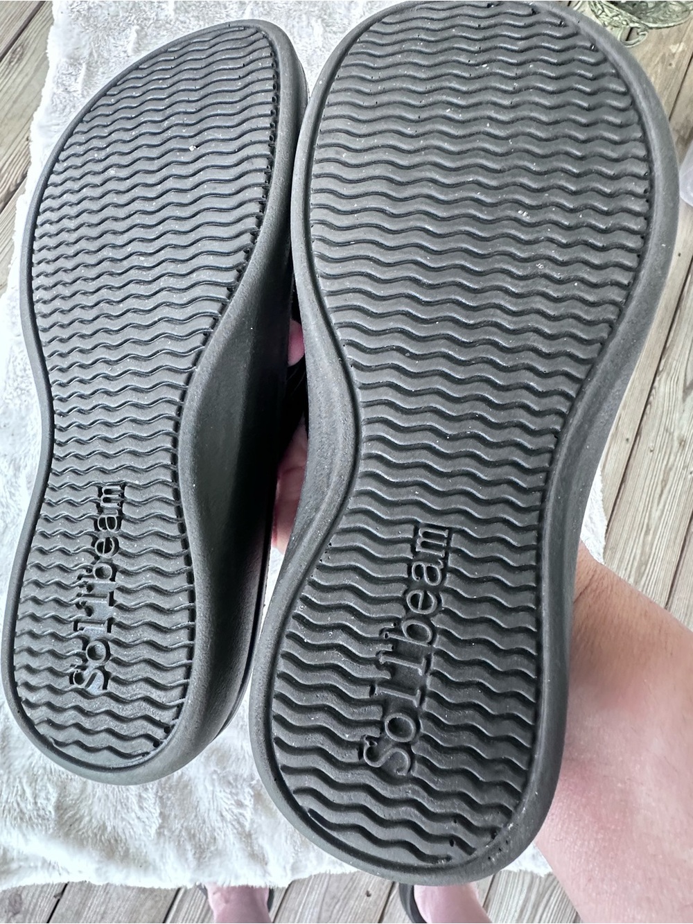 Sollbeam women's black orthotic flip flop arch support - Picture 3 of 7